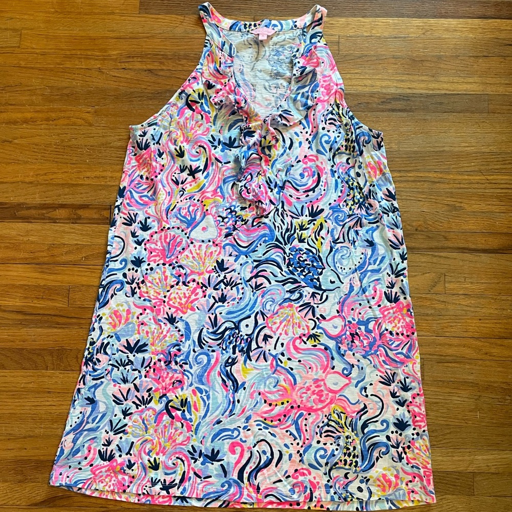 LILLY PULITZER So Sofishticated Flounce Mini Sleeveless Dress - XL